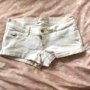 Hollister low rise white shorts